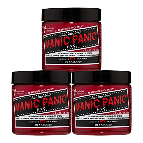 Manic Panic Cleo Rosa Tintura De Cabelo Classic 3 Pack