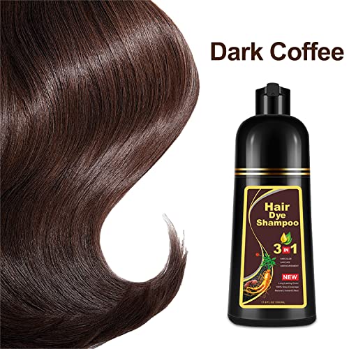 Yocisku Dark Coffee Tintura De Cabelo, Shampoo Tintura De Cabelo