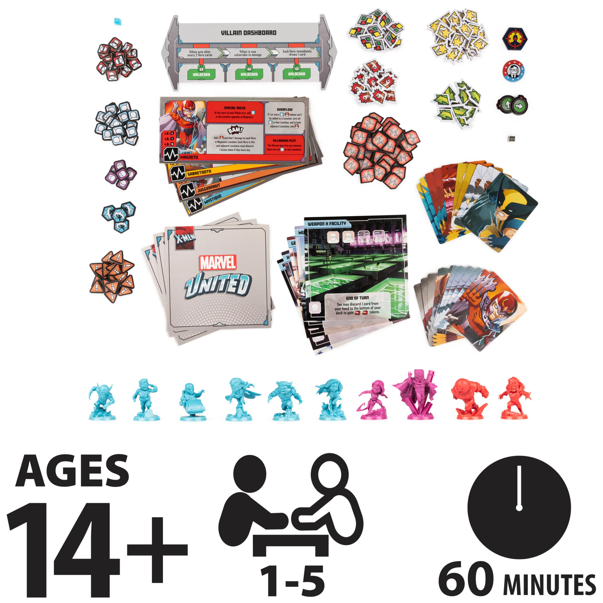 MARVEL SPSP セット Jogo De Tabuleiro Spin Master Games X-men Marvel United +14y