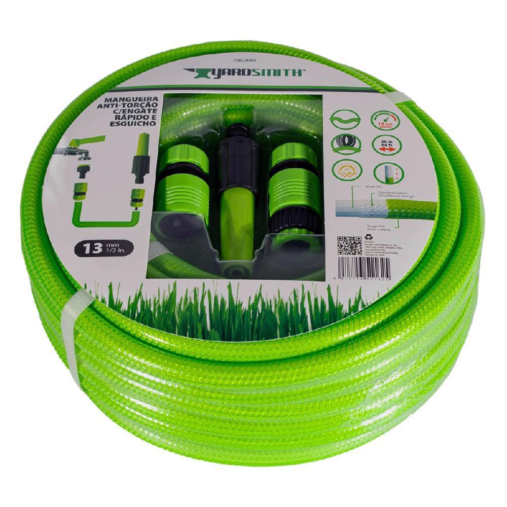 Mangueira Jardim Anti-torção Com Engate Rápido 20m Yardsmith - Carrefour