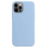 Case Aveludada Para iPhone 12 Pro Max (Tela 6.7') Azul-bebê