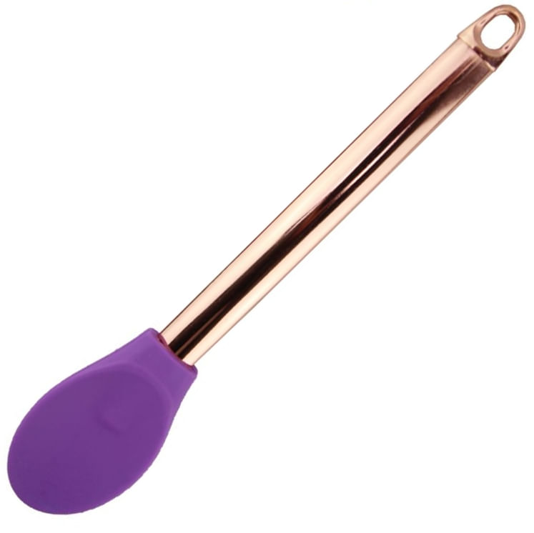 Colher de Silicone Cabo Rose Gold Inox 25X4,6cm