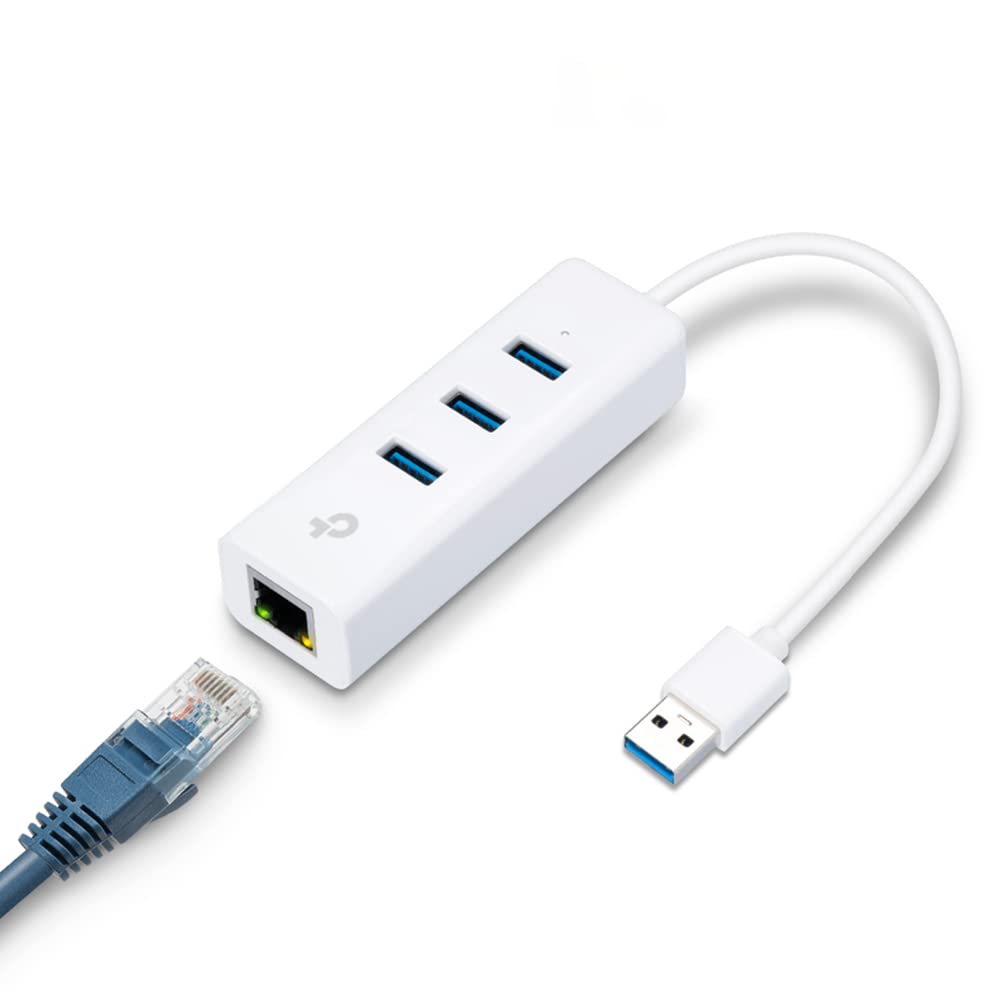 Adaptador Usb 3.0 Para Ethernet Hub Usb Tp-link De 3 Portas Com Rj45