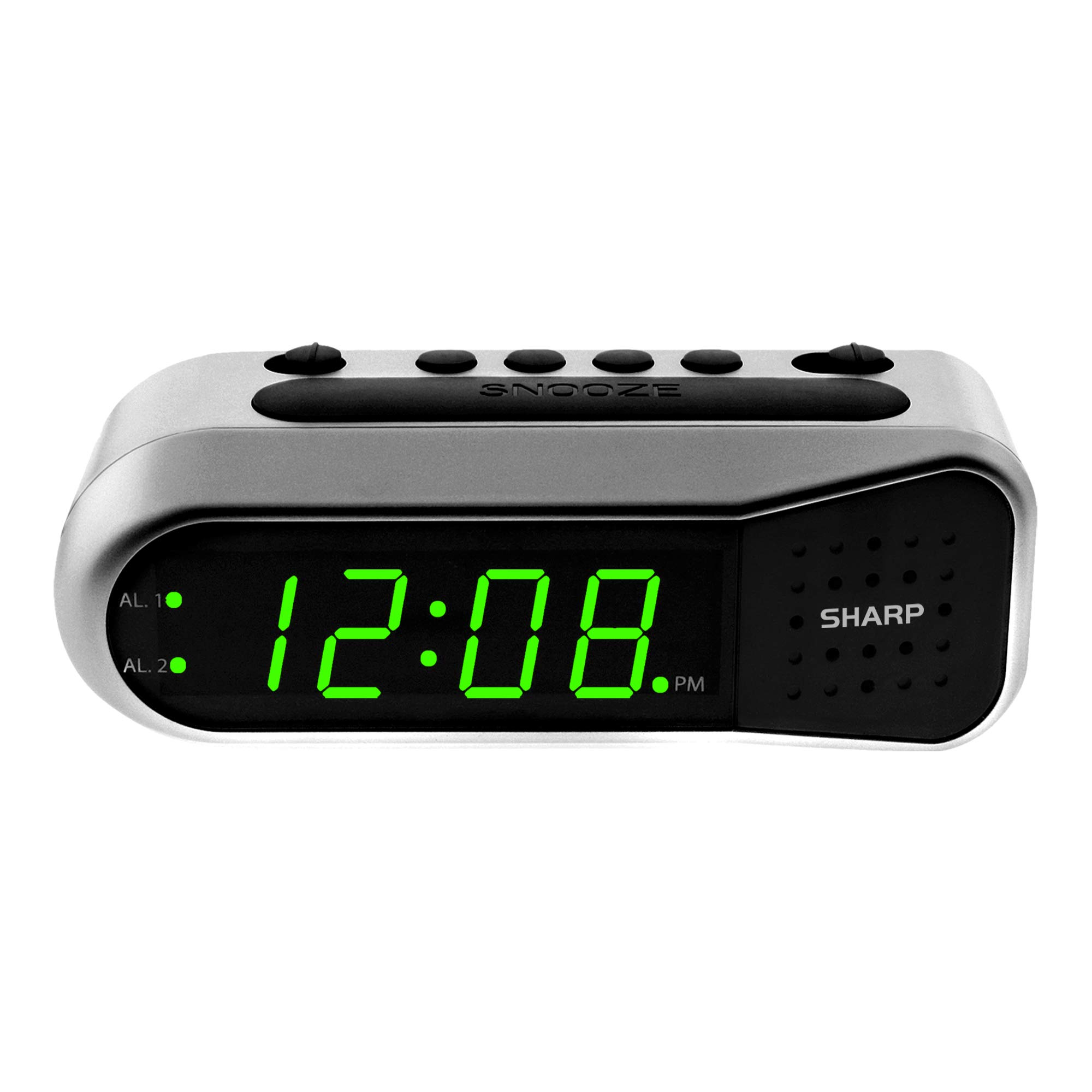 Despertador Sharp Digital Ascending Dual Alarm Silver
