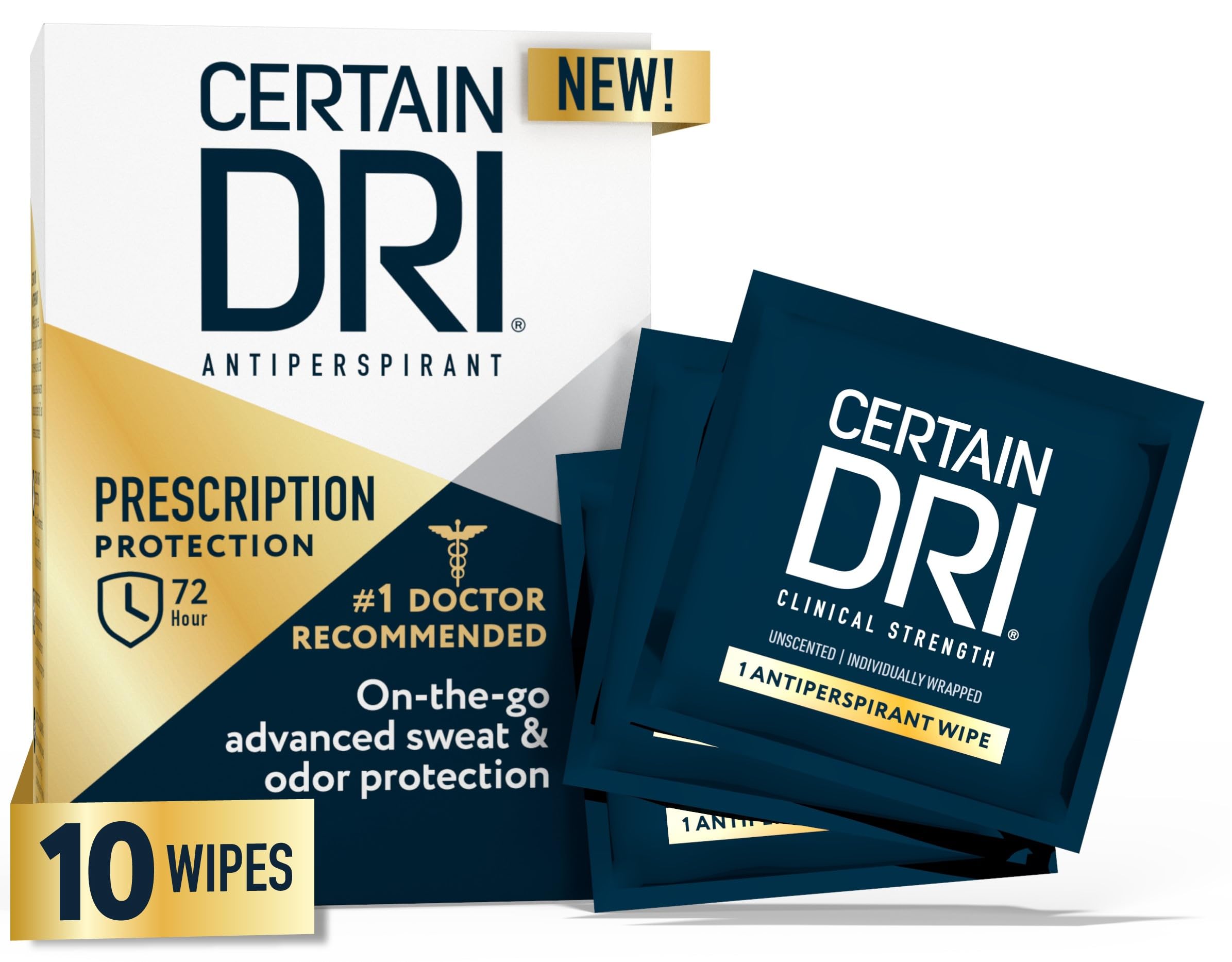 Toalhetes Antitranspirantes Certain Dri Clinical Strength 10ct