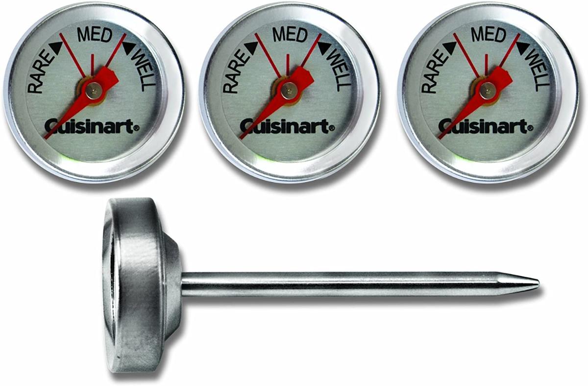 Cuisinart CSG-603 Termômetros de bife de grelhamento ao ar livre (Conjunto de 4) , Aço Inoxidável