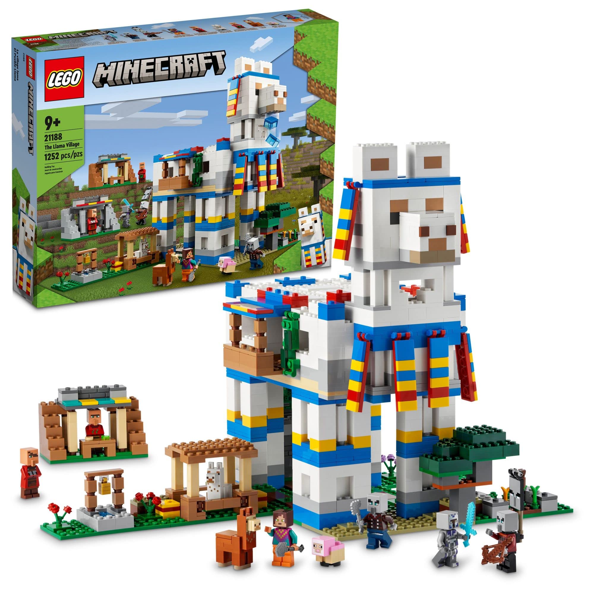 Conjunto De Construção De Brinquedos Lego Minecraft The Llama Village Farm 21188