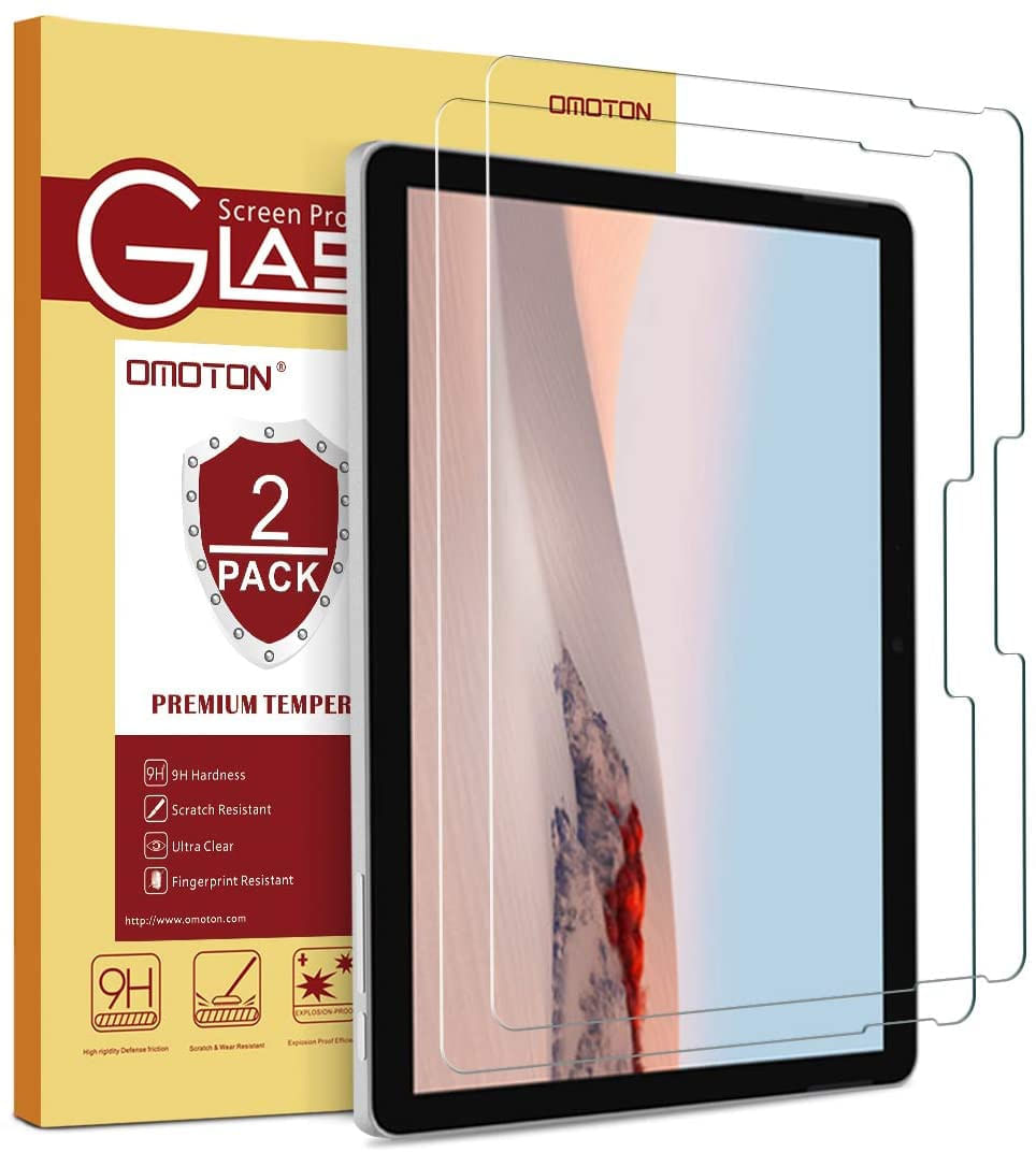 OMOTON 2 Pack Surface Go 2 / Surface Go Screen Protector 9H Hardness HD Tempered Glass Screen Protector for Microsoft Surface Go (10,5 Polegadas, 20