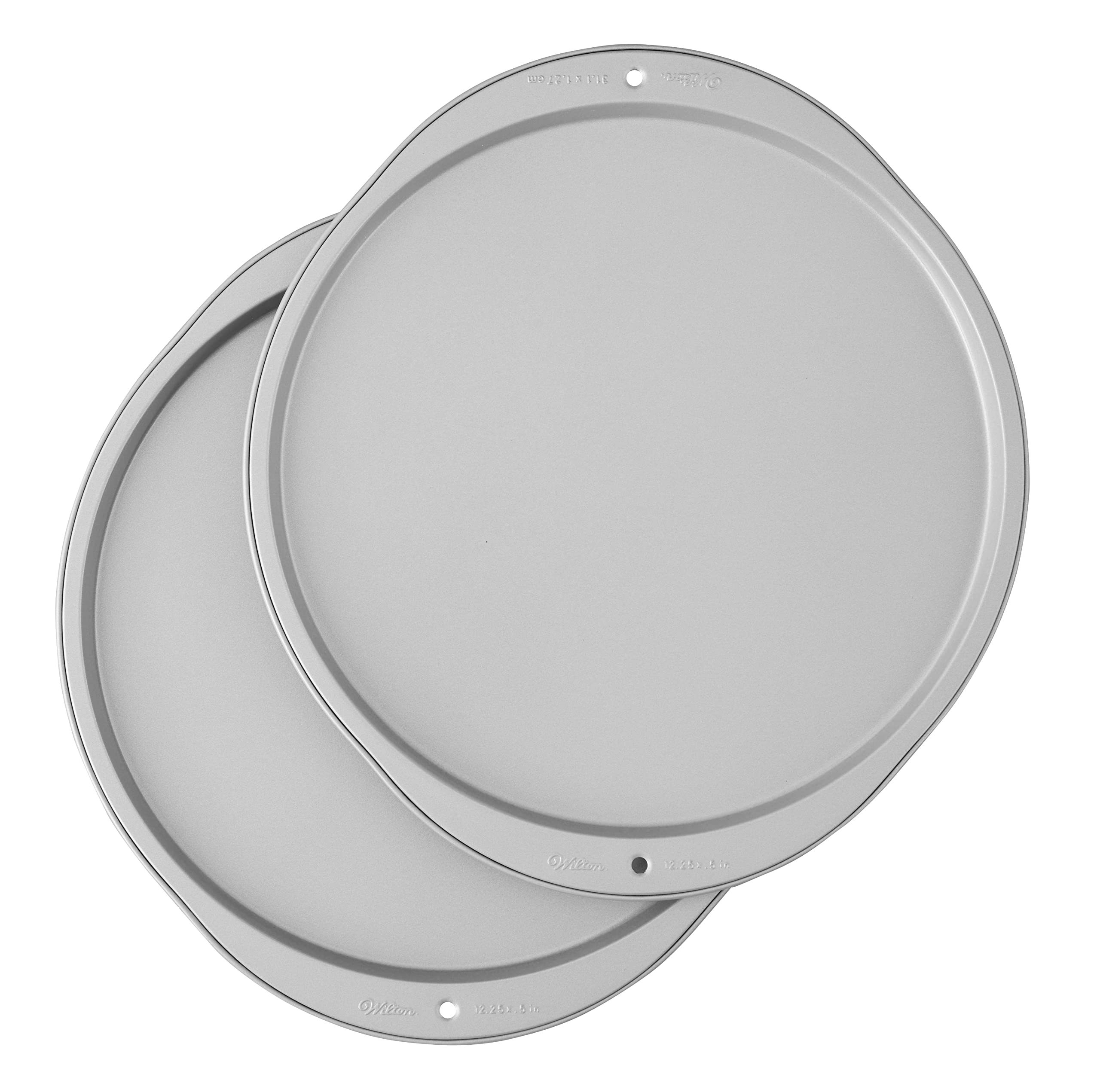 Conjunto De 2 Peças De Aço Pizza Pans Wilton Recipe Right De 12 Polegadas