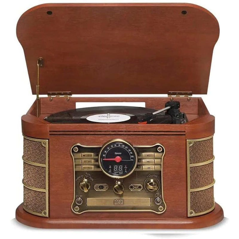 Vitrola Spazio Vinil Cd K7 Bluetooth Vintage - Carrefour