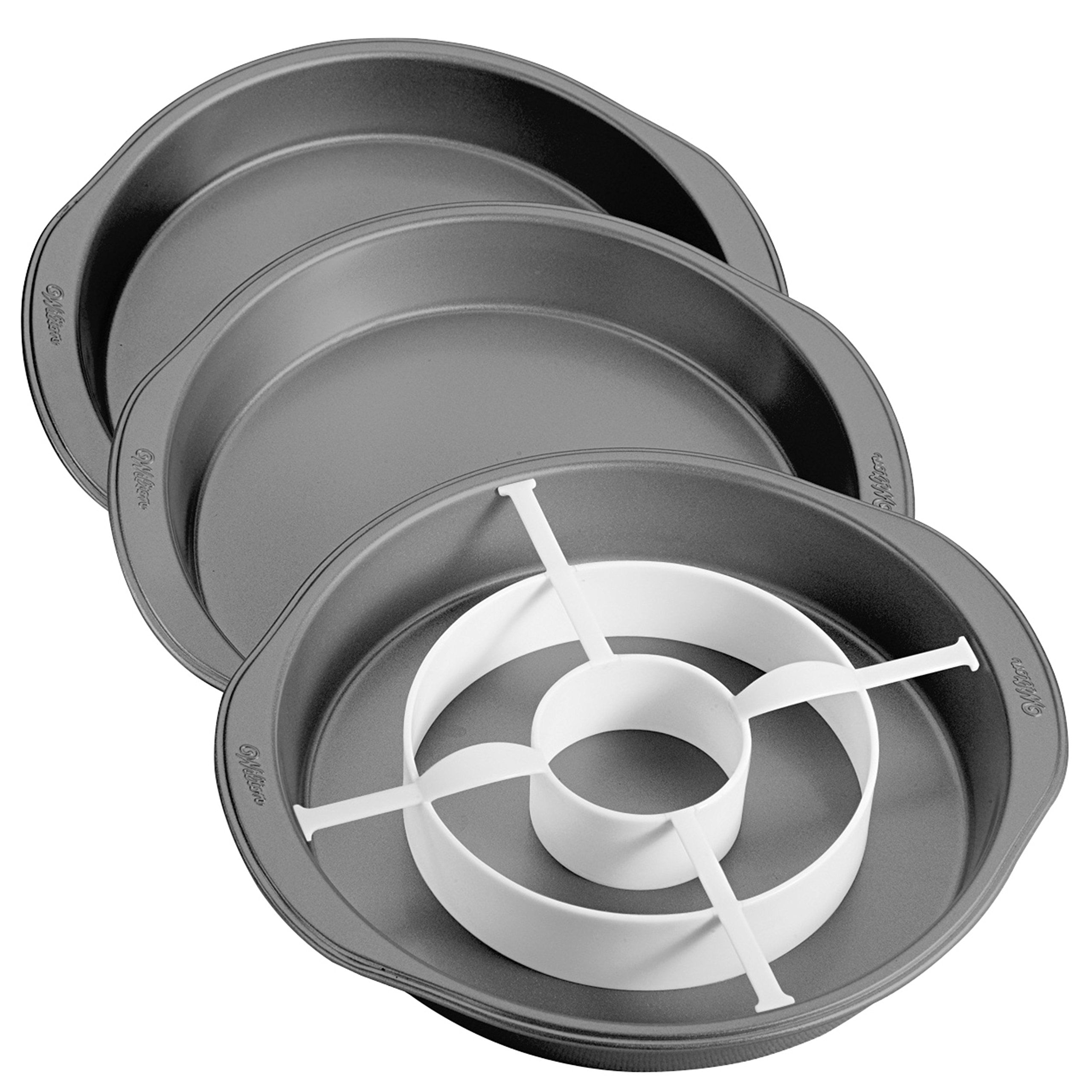 Conjunto De Panelas De Bolo Wilton Round Checkerboard De 4 Peças Em Aço