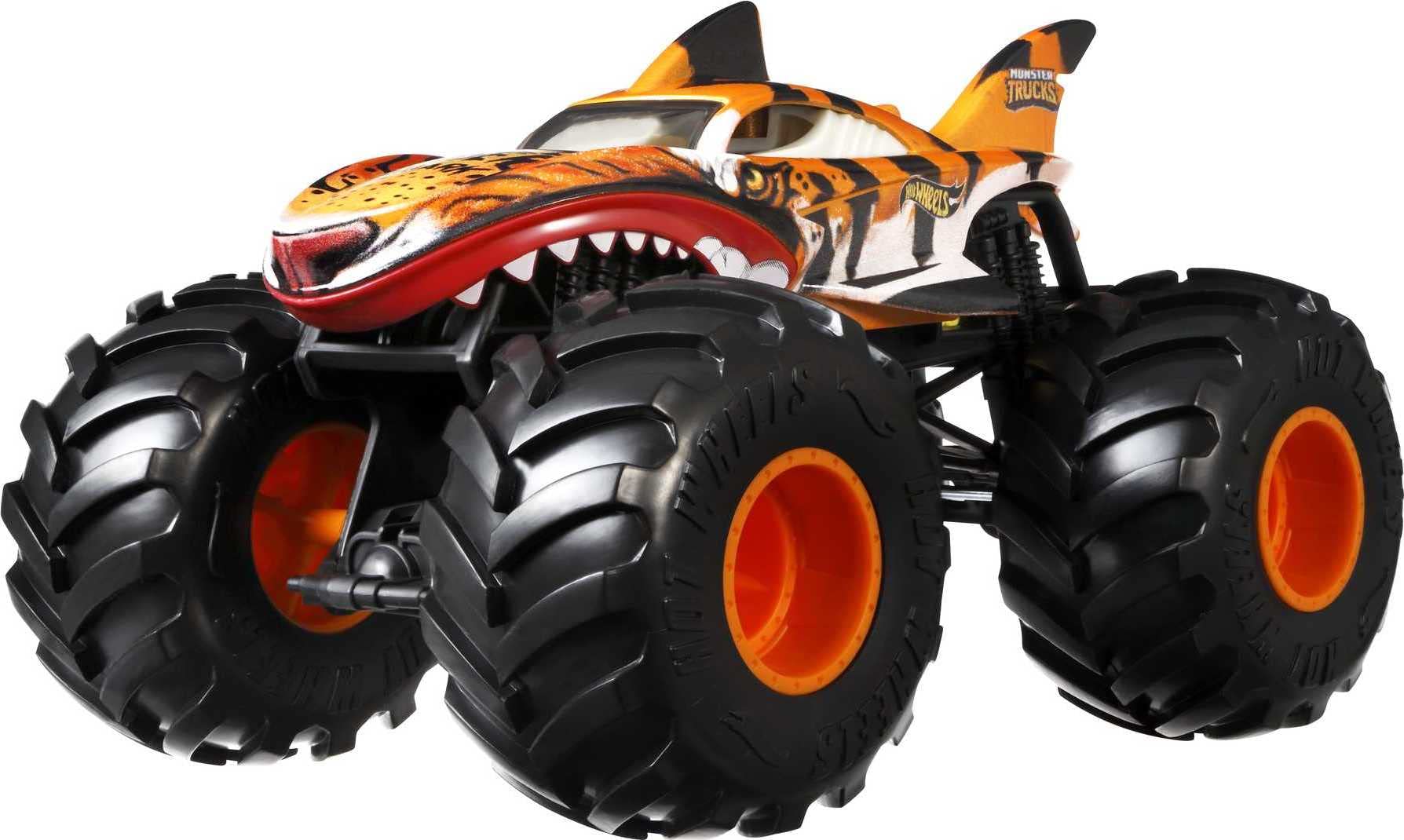 Toy Monster Trucks Hot Wheels Tiger Shark 1:24 Para Crianças