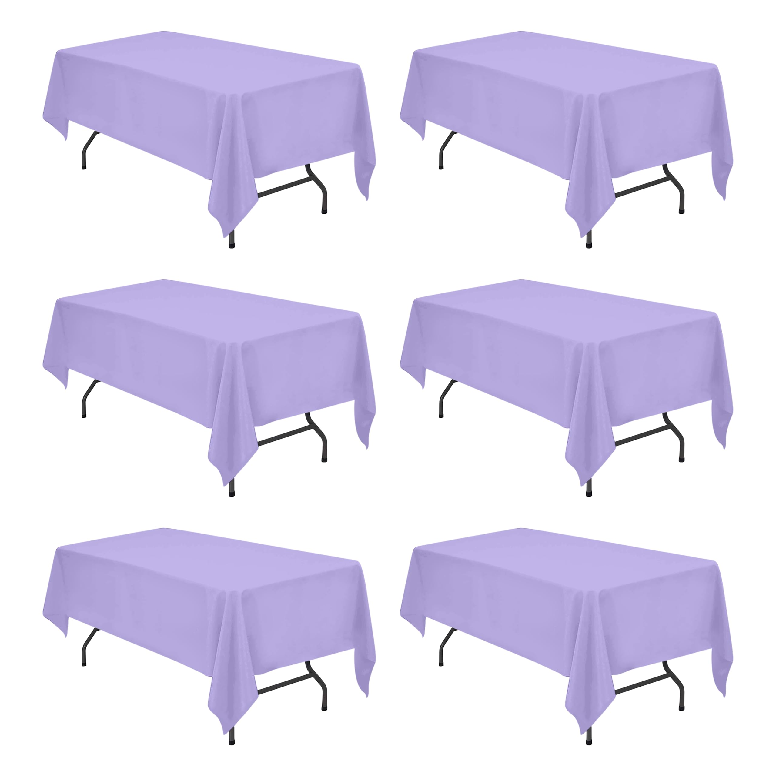 Toalha De Mesa Brillmax Lavanda Poliéster 180x260cm Para Mesa De 6 Pés