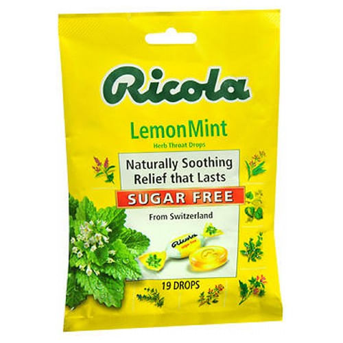 Ricola Herb Throat Drops Sugar Free Lemon Mint 19 Cada Da Ricola (pacote Com 4)