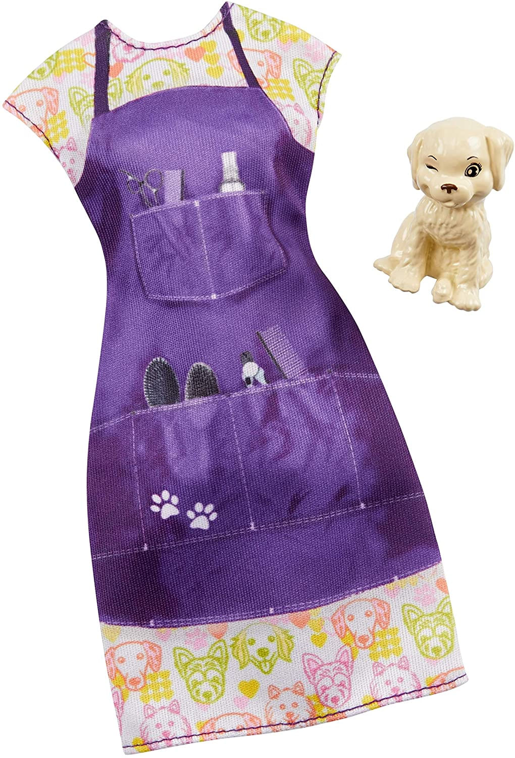 Roupa De Carreira Doll Barbie Pet Groomer Com Roupas Para Cachorros