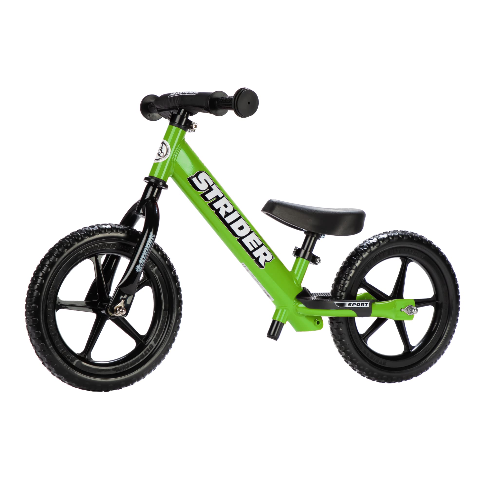 Balance Bike Strider Sport 12" Verde Para Crianças De 1 A 4 Anos