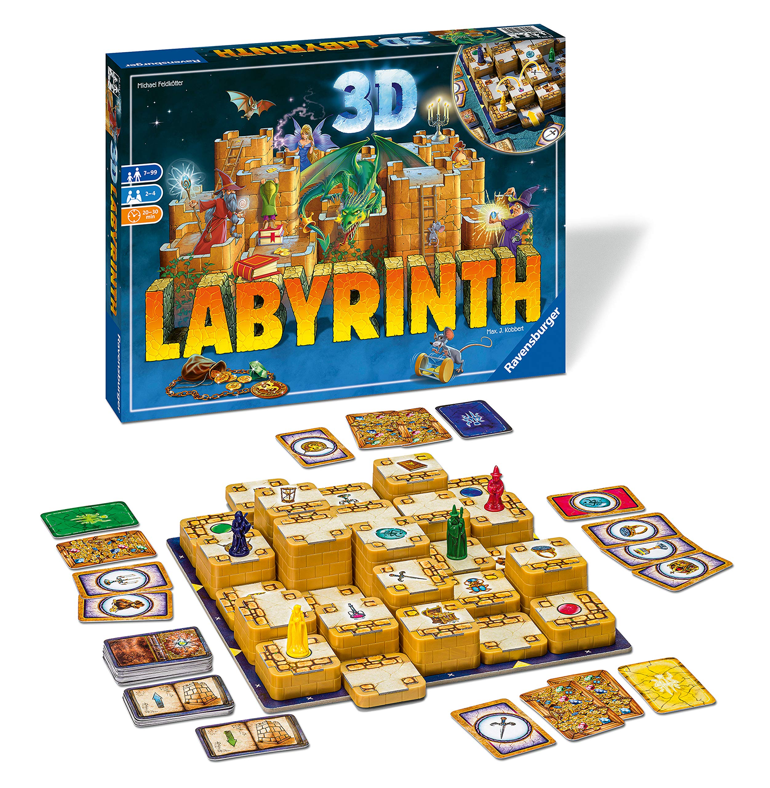 Jogo De Tabuleiro Ravensburger 3d Labyrinth Family Com Repetição