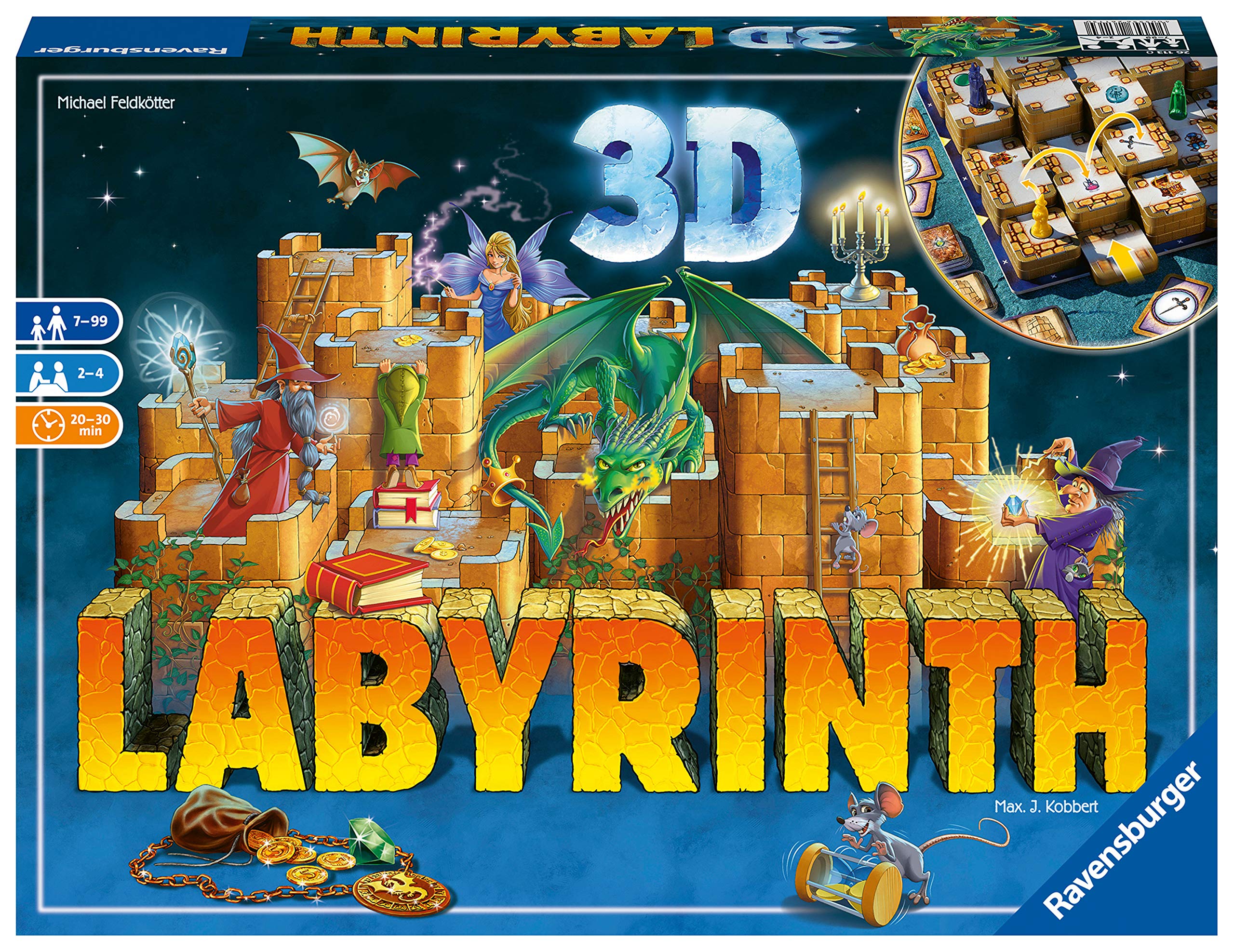 Jogo De Tabuleiro Ravensburger 3d Labyrinth Family Com Repetição