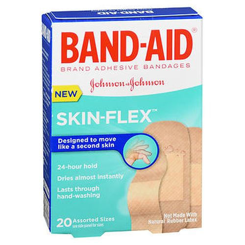 Band-aid Skin-flex Bandages Tamanhos Sortidos 20 Cada Por Aveeno (pacote Com 6)