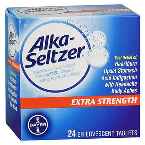 Comprimidos Efervescentes Alka-seltzer Extra Strength 24 Tabs Da Alka-seltzer (pacote Com 2)
