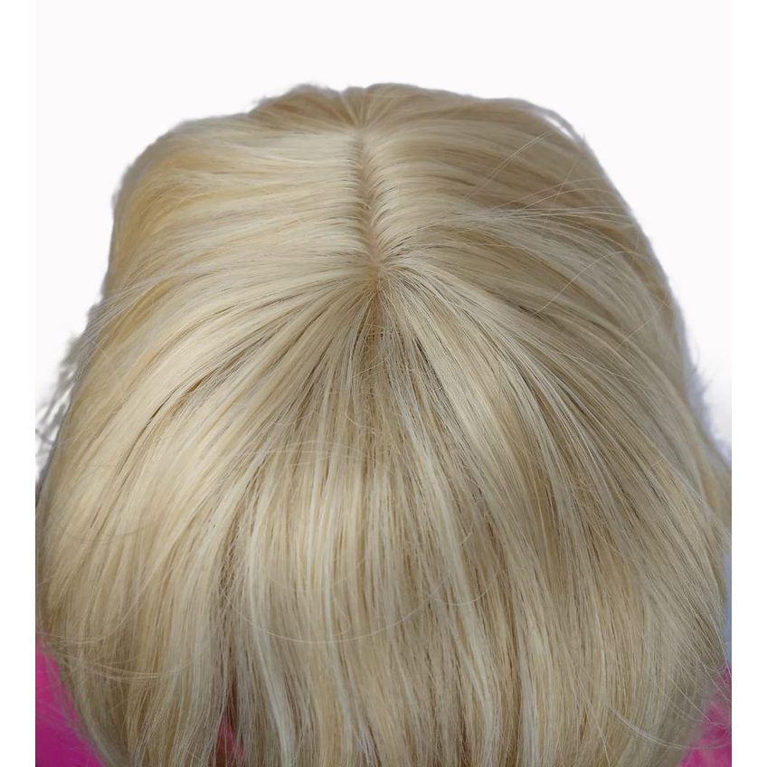 Peruca Lace Wig Lisa Loiro Pérola Franjão Fibra Futura 80cm - imagem 5