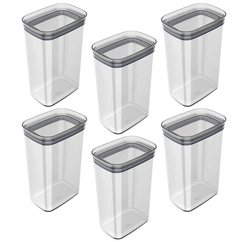 6x Porta Temperos Pote 2,3l Organizador Ou Block Hermético