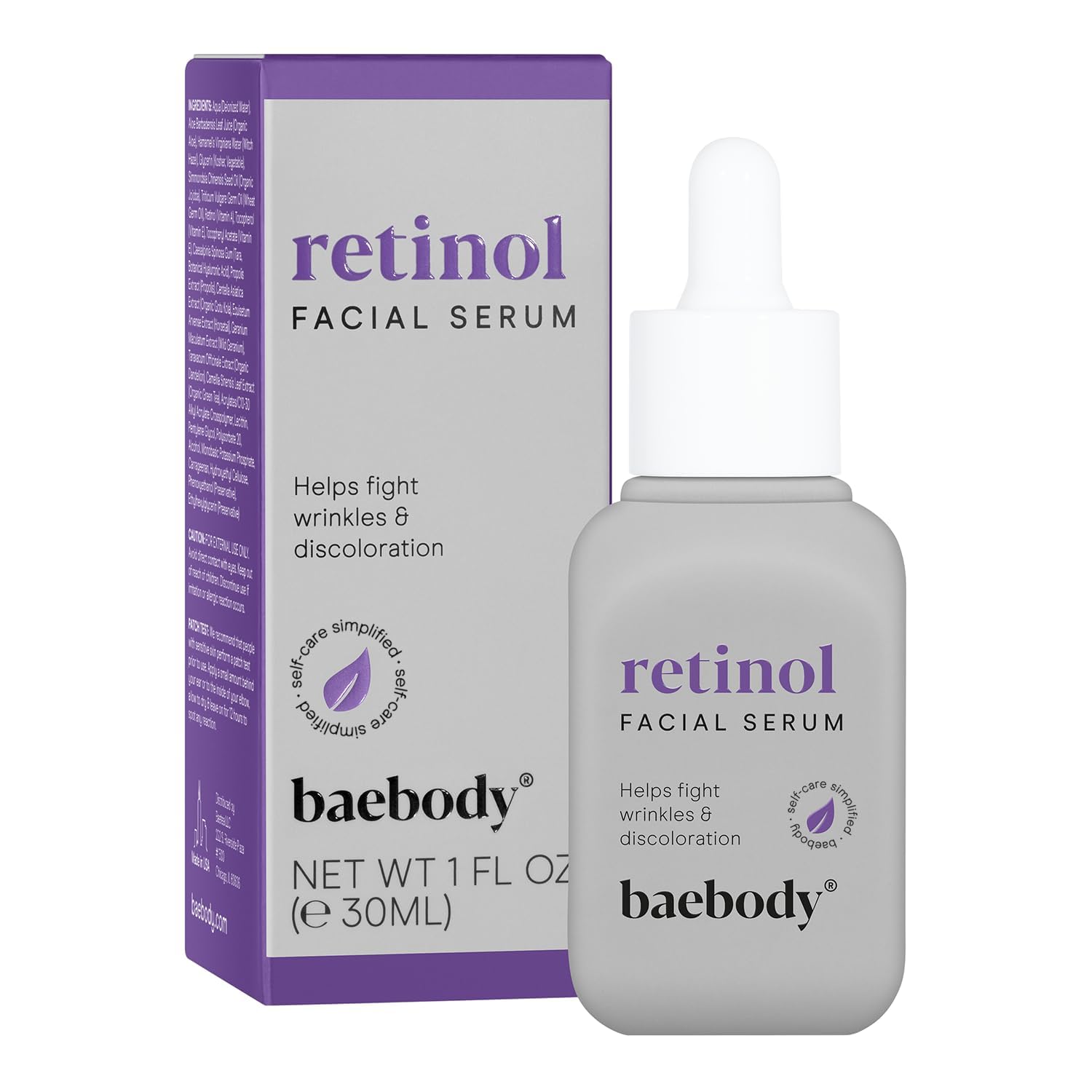 Sérum Facial Baebody Retinol Com Vitamina E 30ml