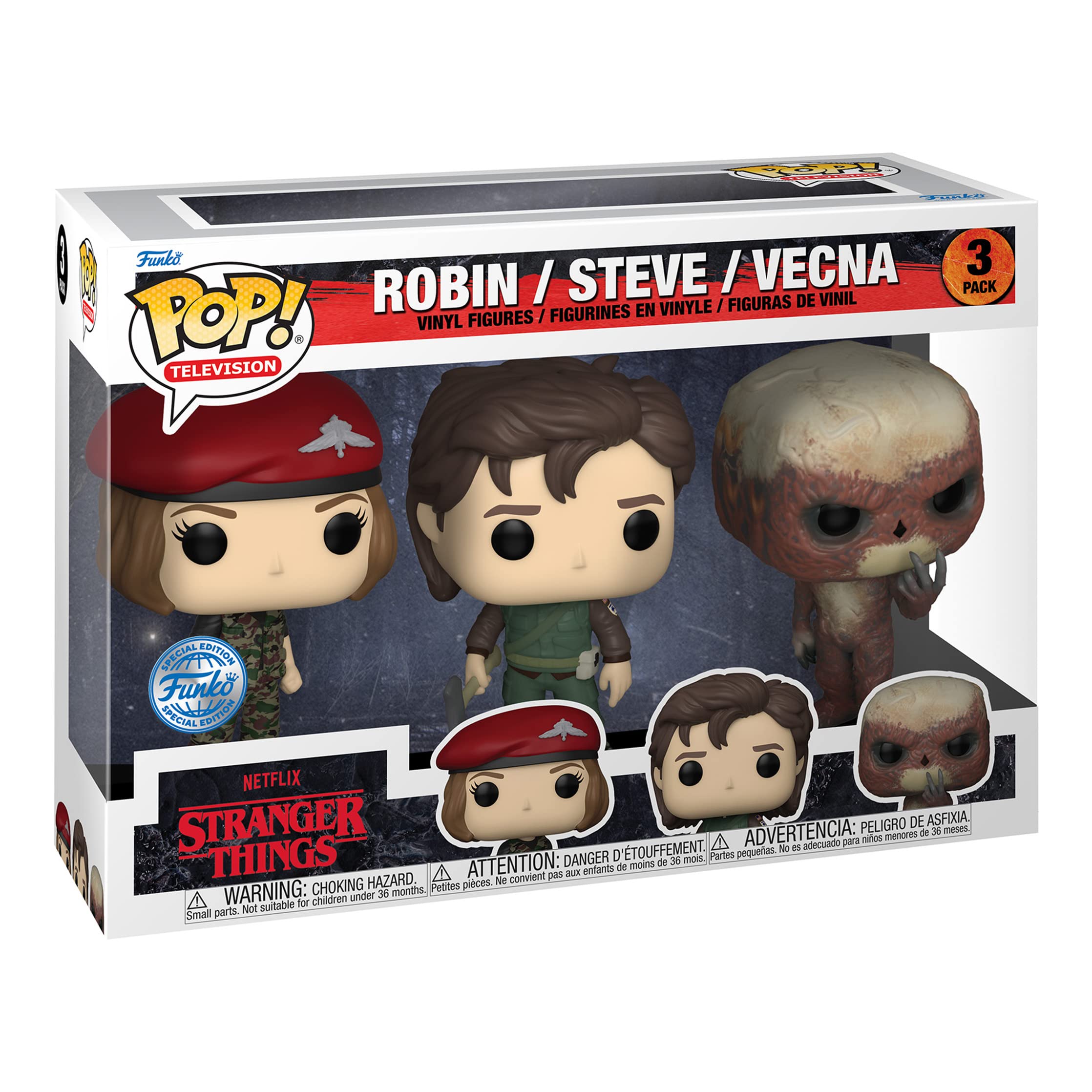 Bonecos De Vinil Funko Pop! Tv: Pacote Com 3 Stranger Things