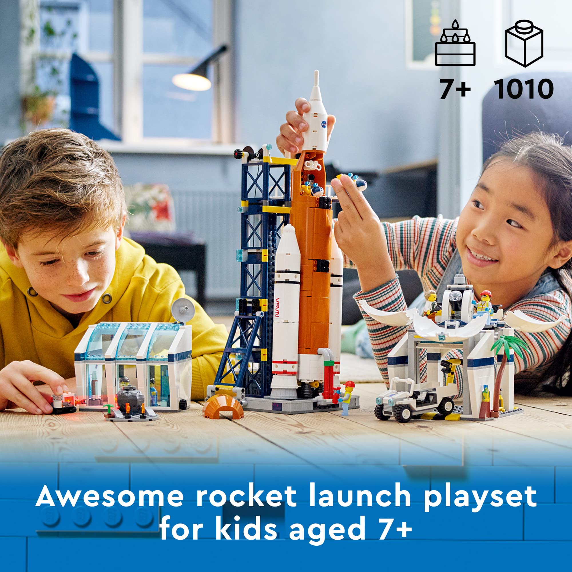 Conjunto De Brinquedos Para Construção Lego City Rocket Launch