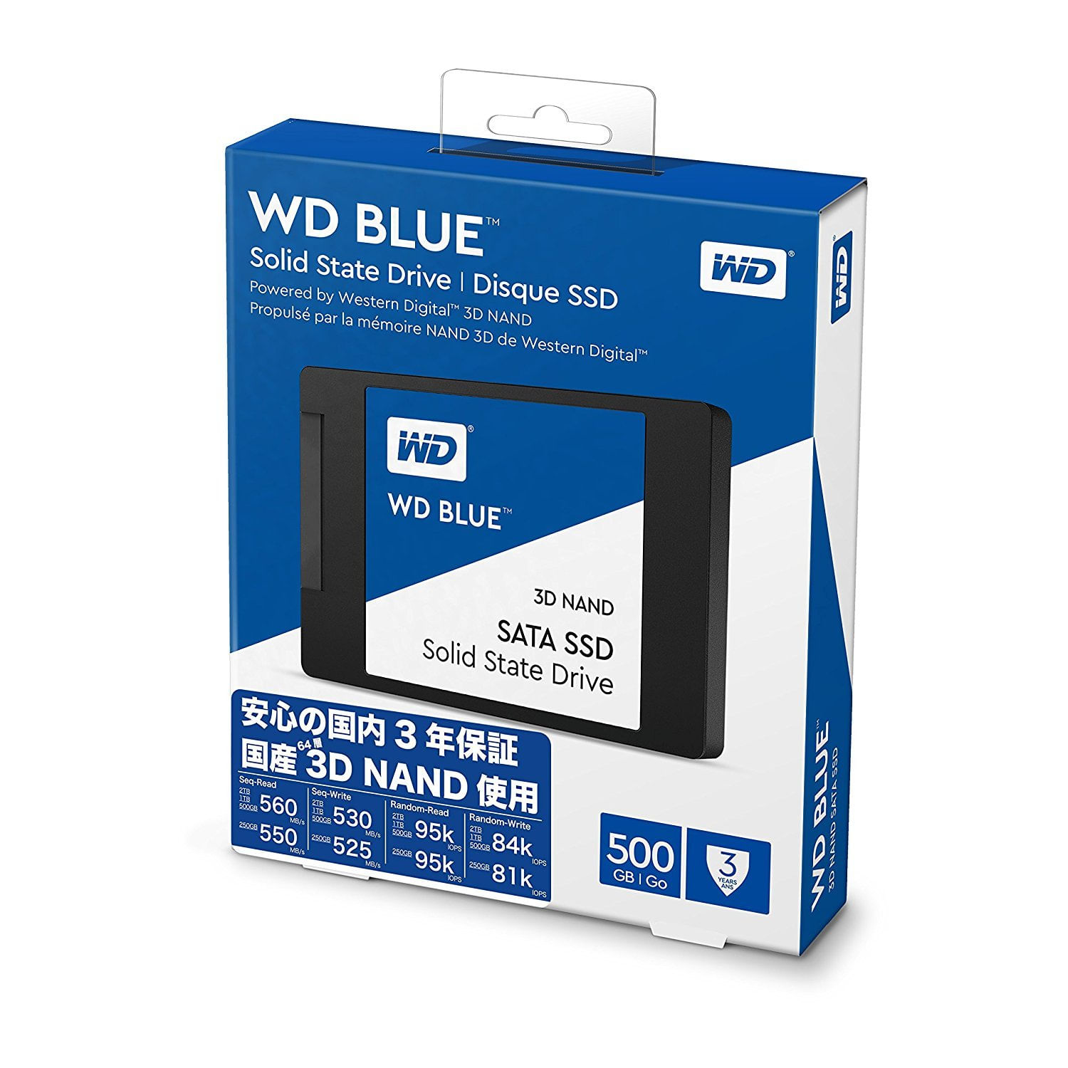 Unidade De Estado Sólido Western Digital Wd Blue 3d Nand 500gb