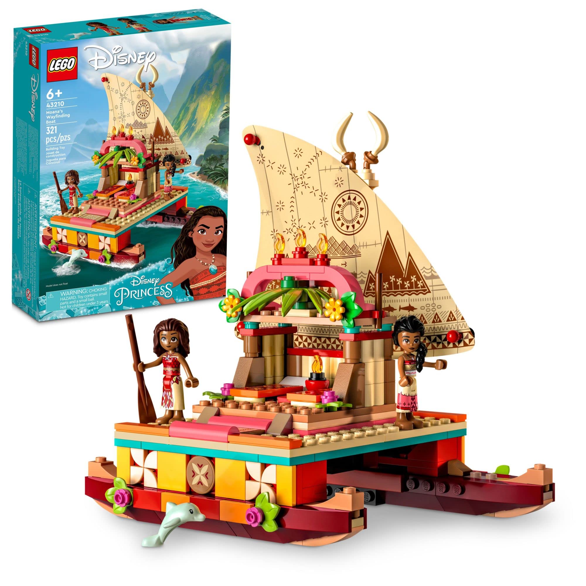 Brinquedo De Construção Lego Disney Princess Moana's Wayfinding Boat