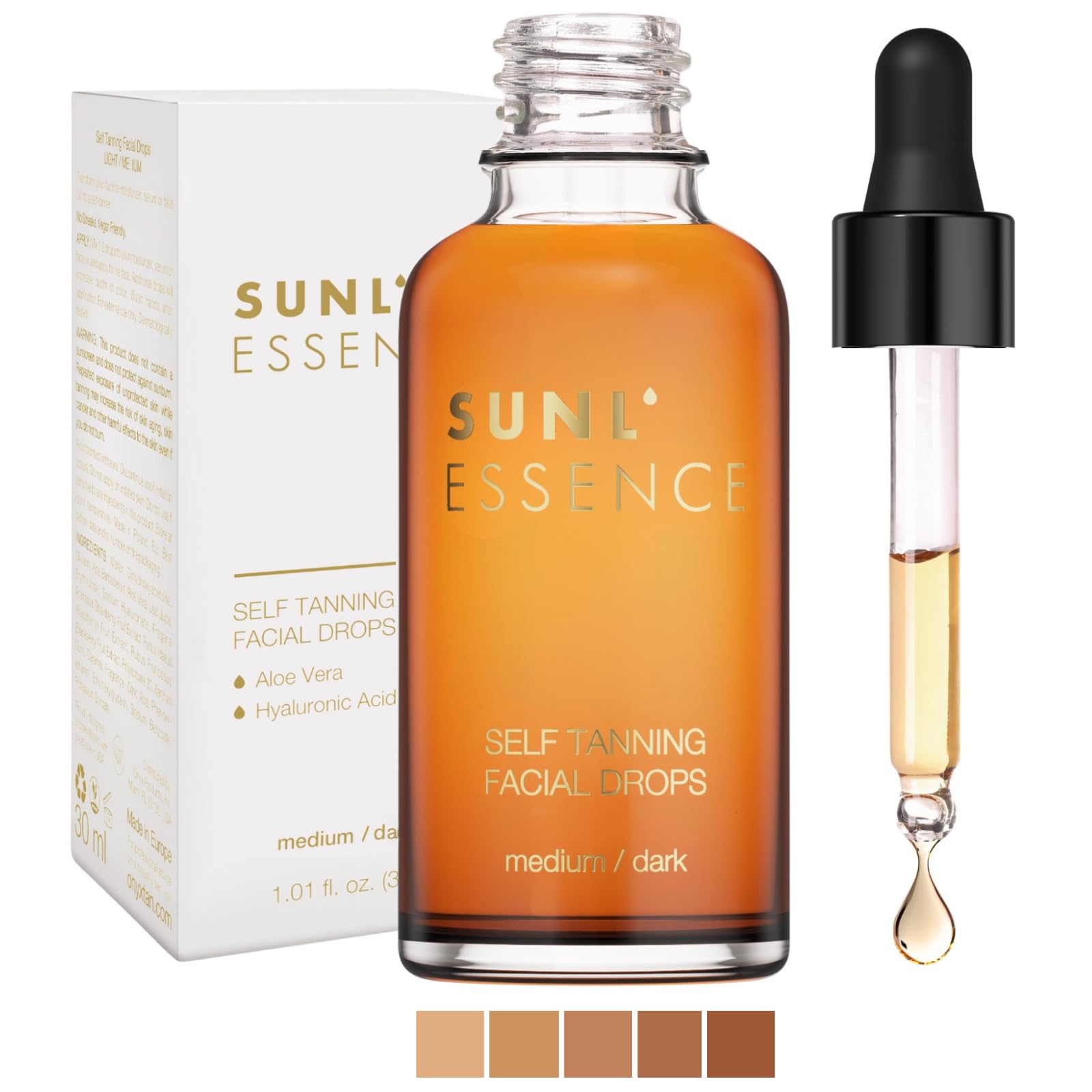 Gotas Faciais Autobronzeadoras Onyx Natural Tan Medium/dark 30ml