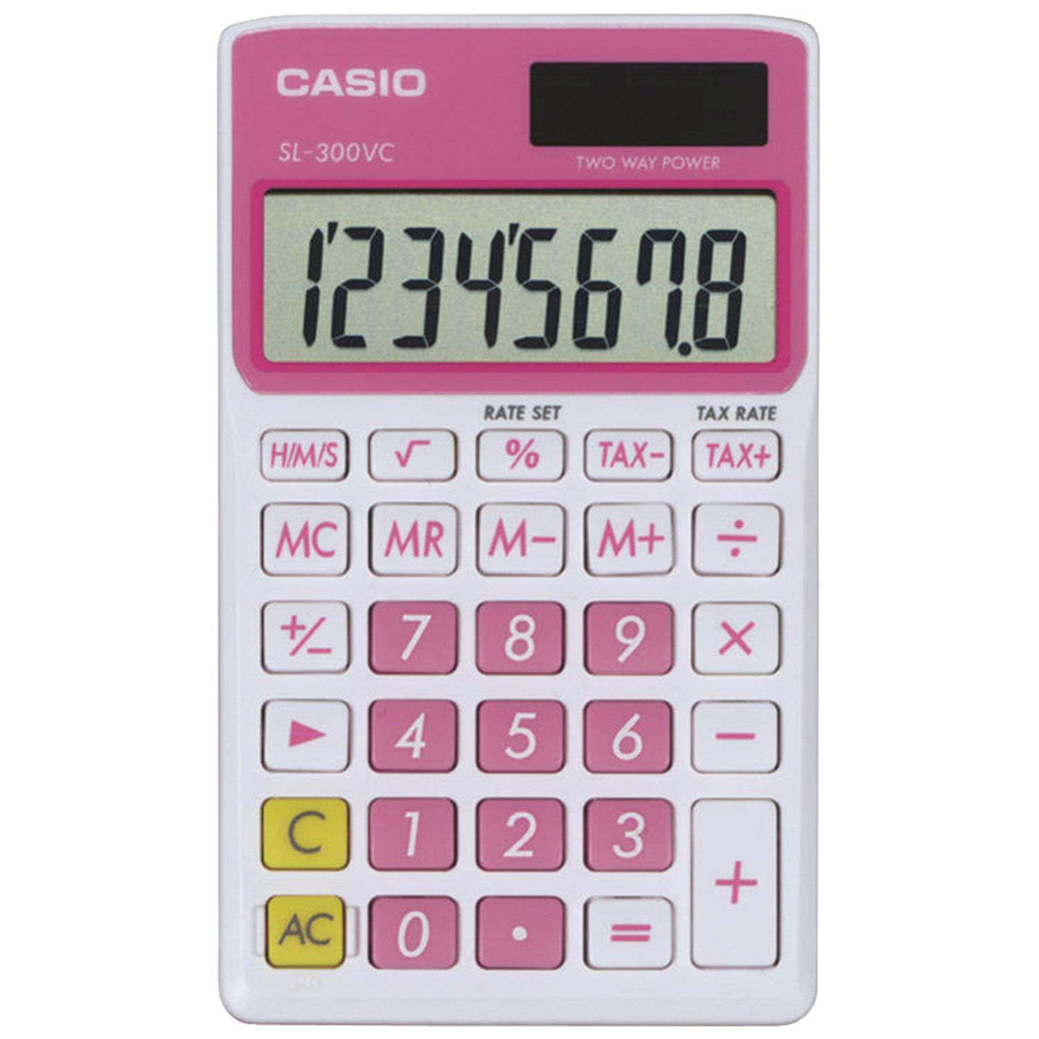 Calculadora Casio Sl-300vc Função Padrão Cor Rosa