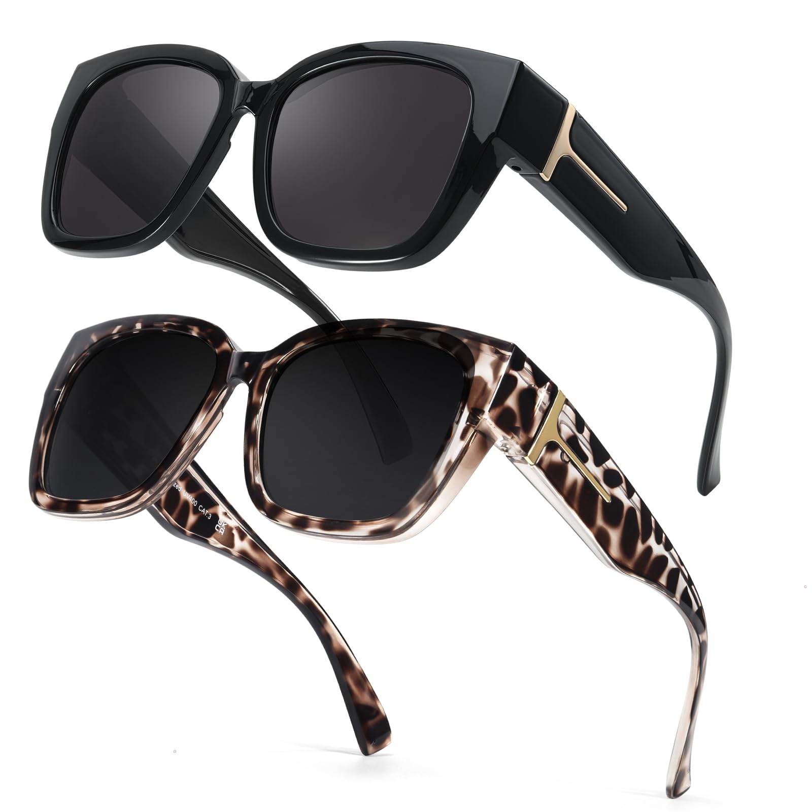 Óculos De Sol Fit Over Glasses Myiaur Trendy Oversized Women
