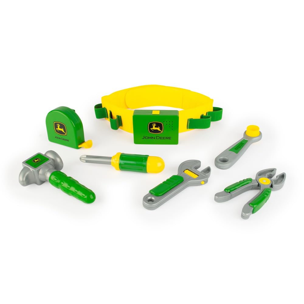 Conjunto De Ferramentas John Deere Deluxe Talking Toolbelt Kids 2+ Years