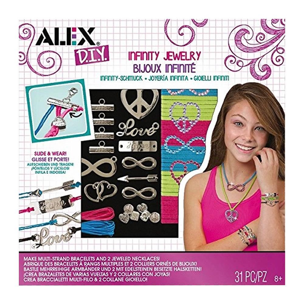 Kit Alex Toys Diy Infinity Jewelry Making, 31 Peças, Pulseir