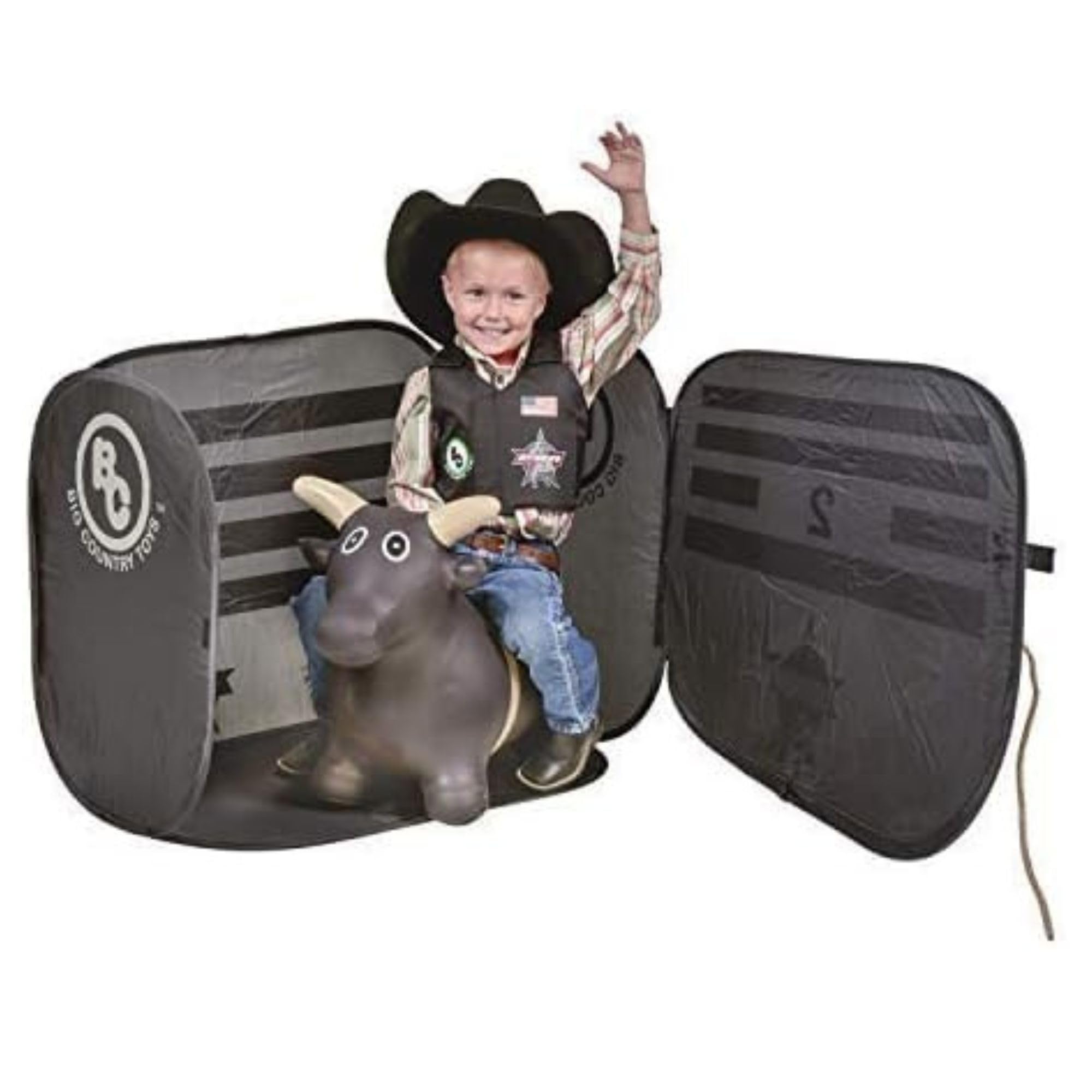 Conjunto De Brinquedos Big Country Toys Lil' Bucker Bull &amp; Pbr Bucking Chute