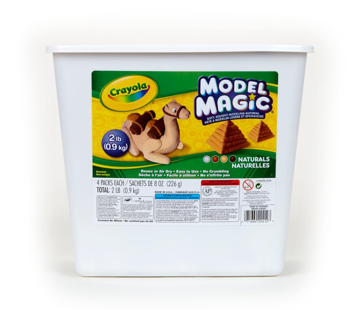 Modeling Clay Crayola Model Magic Naturals, 4 Pacotes De 2 Kg