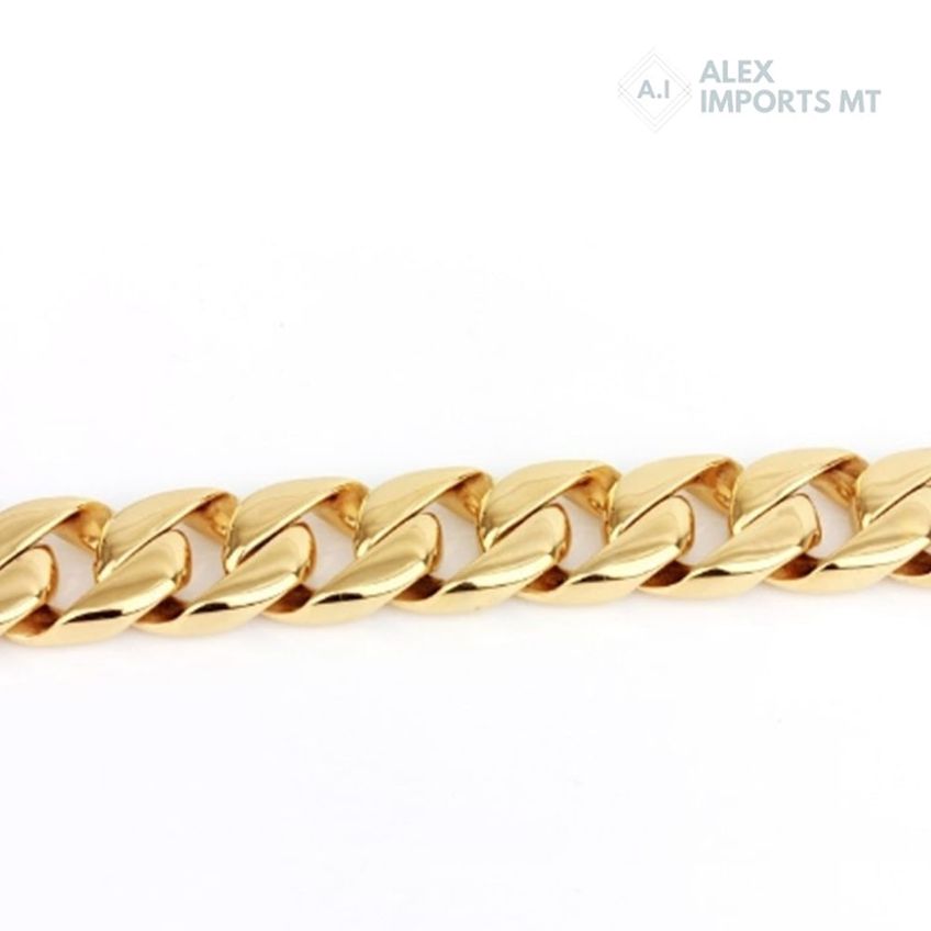 Pulseira 15mm Banhada Ouro 18k Grossa Ostentação - imagem 3
