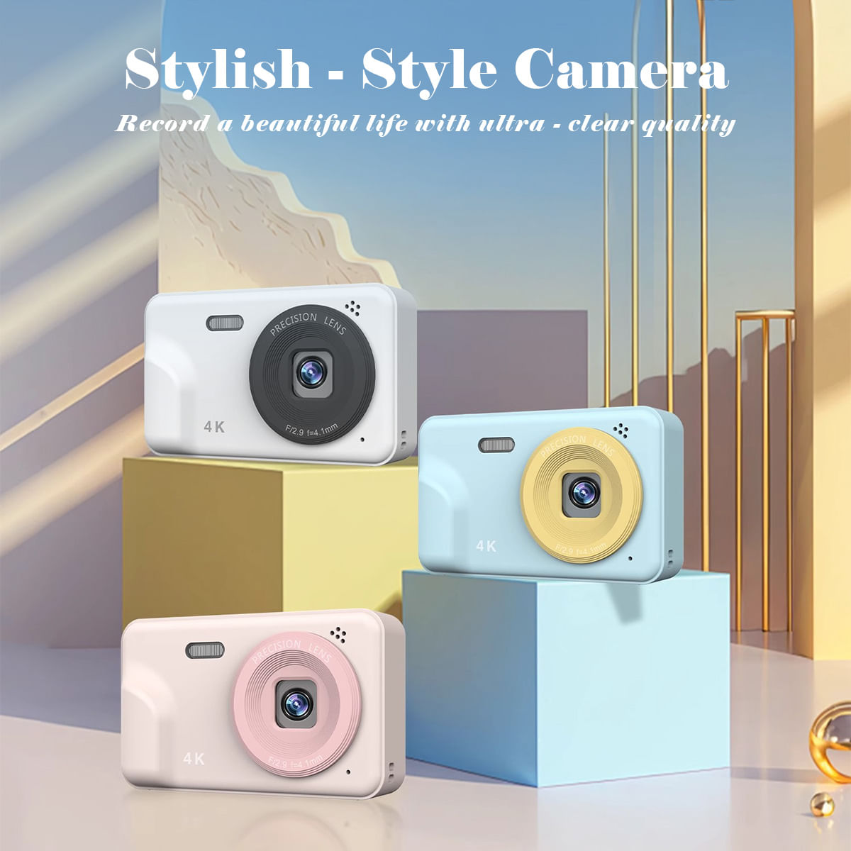 Câmera Digital 4,8 Megapixels, Zoom Óptico De 8x, 2,7 Polegadas