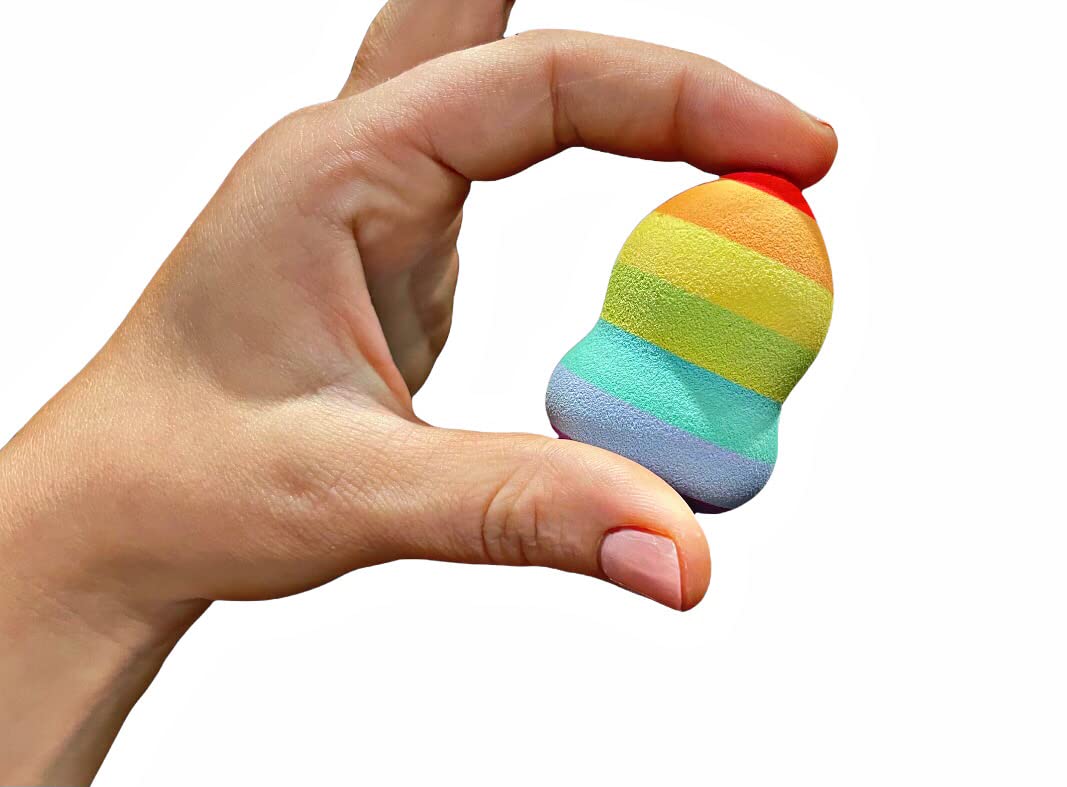 Esponja De Maquiagem Arco-íris / Aplicador De Maquiagem / Forma De Gota De Lágrima / La