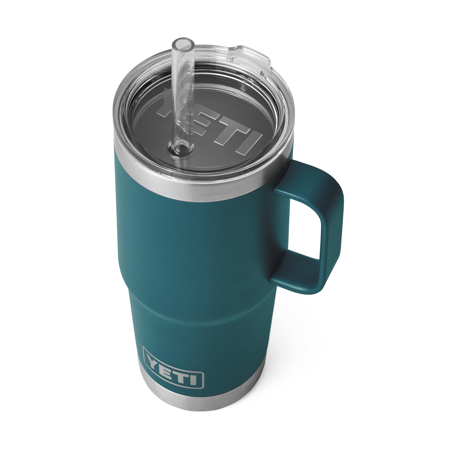 Caneca Yeti Rambler 750 Ml Com Tampa De Palha Em Aço Isolado A Vácuo