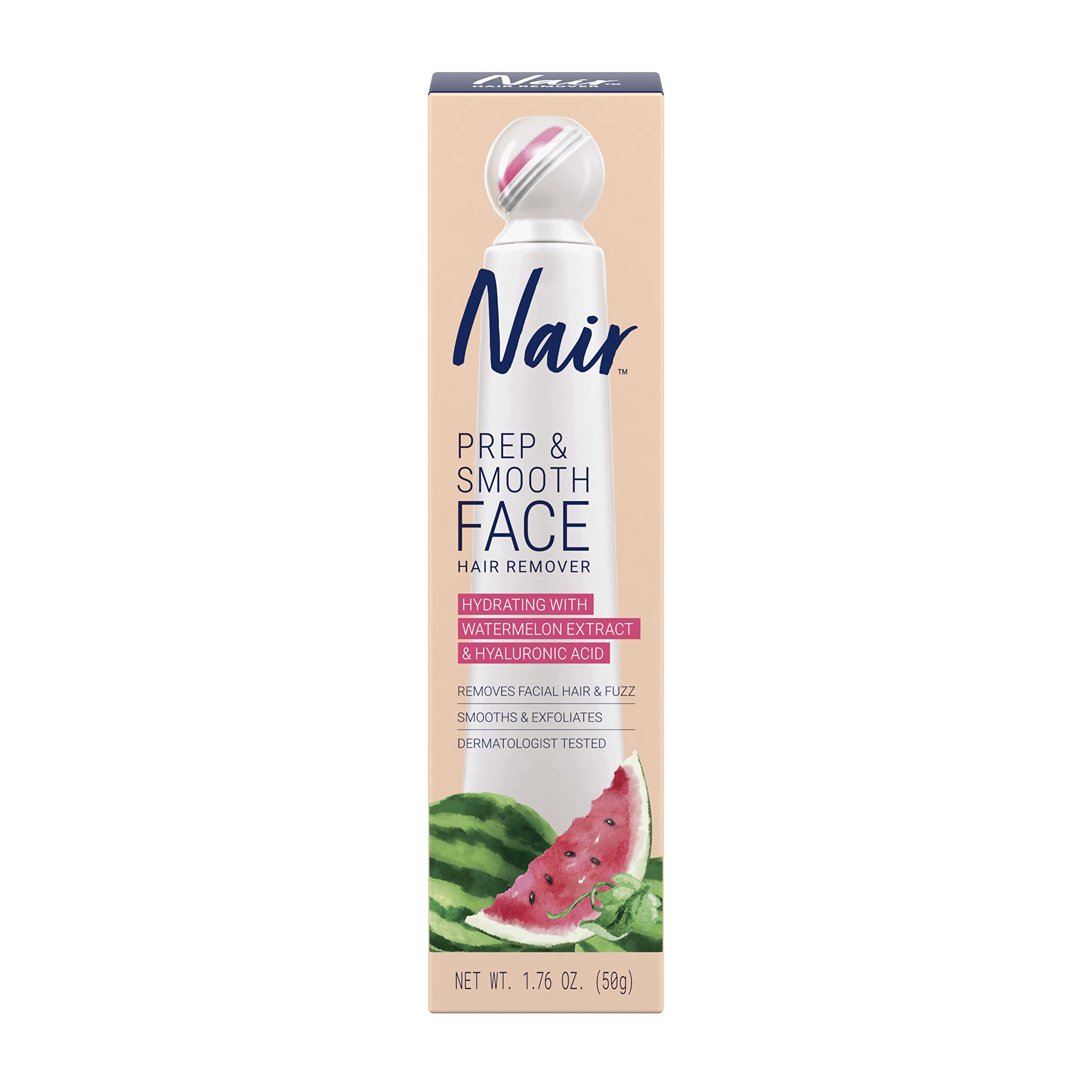 Creme Depilatório Nair Prep &amp; Smooth Face Esfoliante 50ml