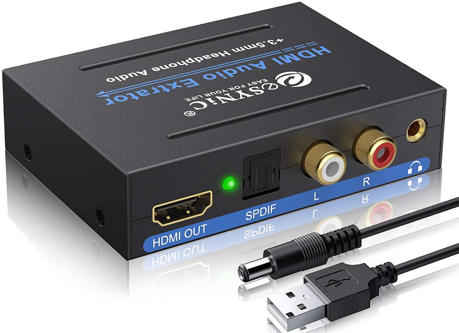 Extrator De Áudio Hdmi Esynic Professional 4k Com Rca Óptico
