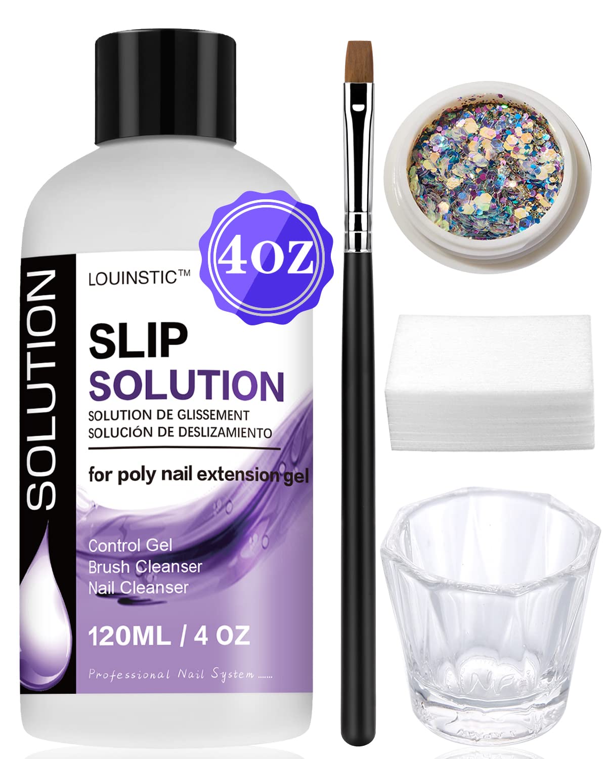 Solução Antiaderente Polygel Slip Solution Louinstic 120 Ml
