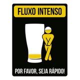 Kit 5 Placas Banheiro Fluxo Intenso Masculino 36x46