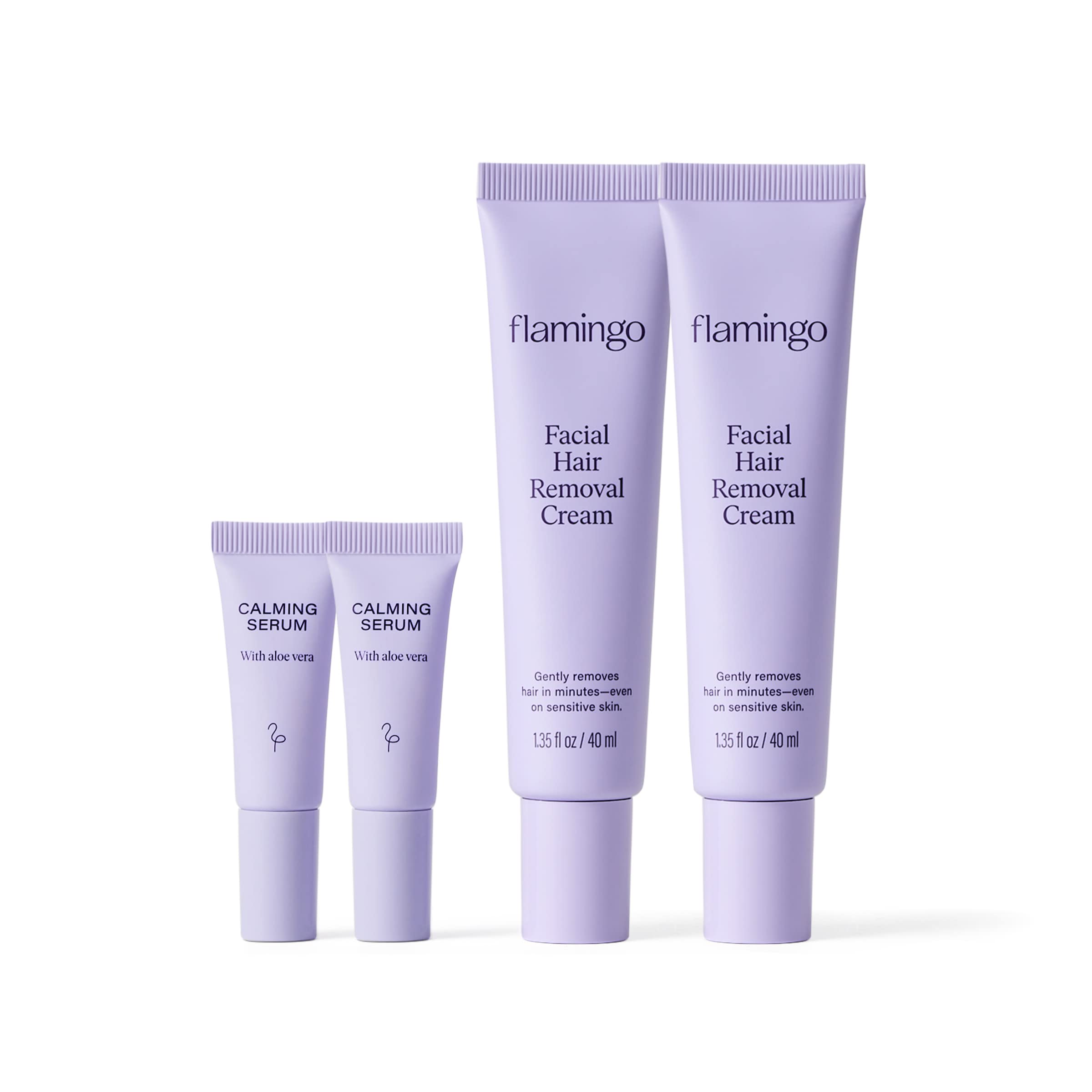 Creme De Depilação Facial Flamingo 40ml, Pacote Com 2