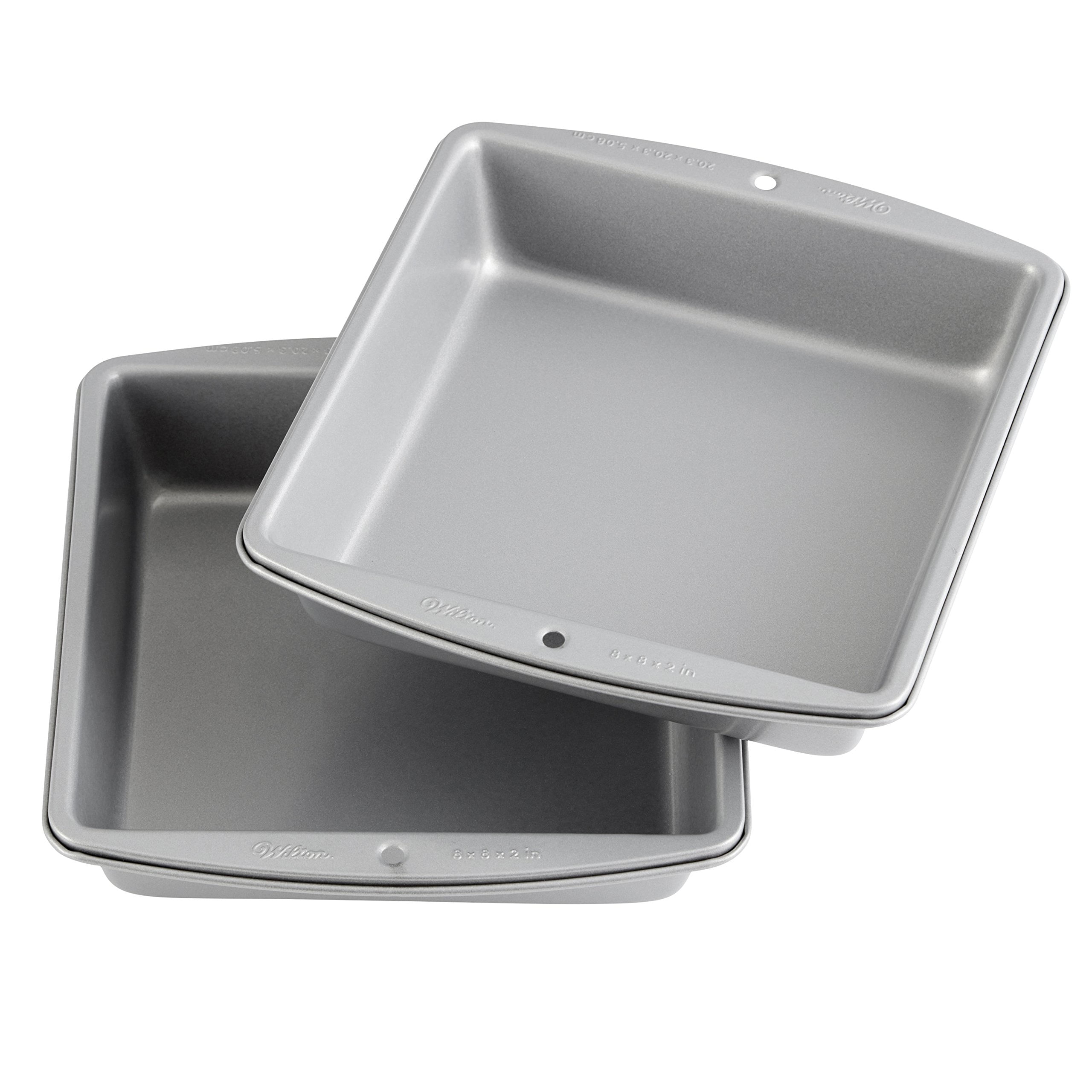 Cake Pans Wilton Recipe Right Antiaderente Quadrado De 8 Polegadas (pacote Com 2)
