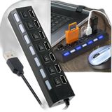 Hub Usb 7 Portas Alta Velocidade Para Pc E Notebook