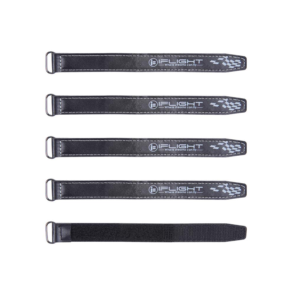 Iflight 5pcs Rc Lipo Battery Tie Down Rubberized Straps Non-slip 20x200mm Para Fpv Racing Drone Quadcopter (preto)